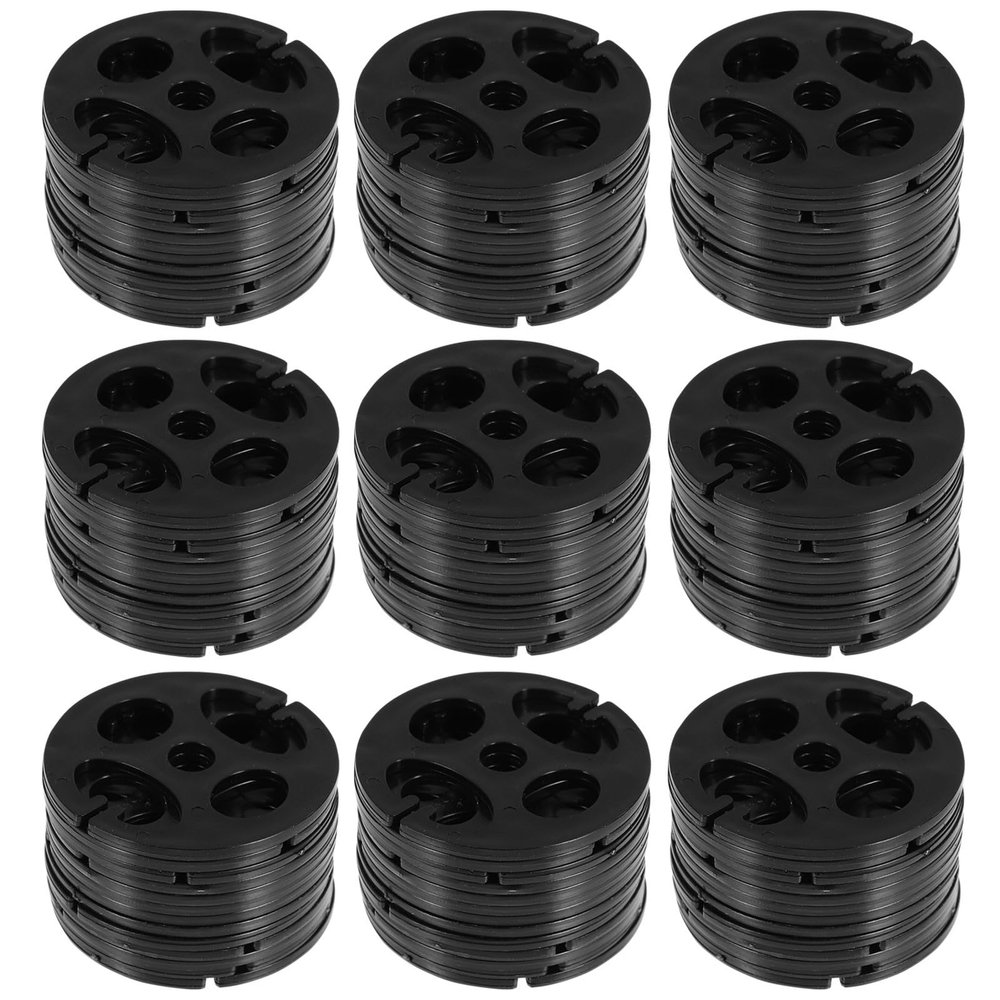 Healvian 100-Pack ABS Adjustable Seat Buckles with 68 cm Elastic Bands