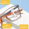 Progressive Reading Glasses for Men and Women, Photochromic Blue-Light Glasses, Red, 4.0 view 2