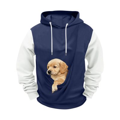 Bergroer Unisex Hoodie for Small Dogs and Cats (Blue, S)