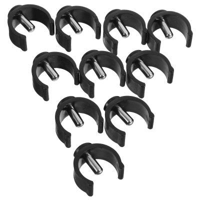 VALICLUD 10-Pc. Walking Cane Tube Clamps, C-Shaped Steel and Plastic Pin Fasteners