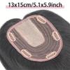 Human Hair Topper for Women, 13 x 15 cm, 20 in (50.8 cm), 7 x 10 cm Hand-Tied Lace Base, Clip-In Hairpiece, 75 g, Adds Hair Volume (Mocha Brown) view 3
