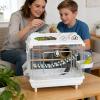 Clear Portable Bird Cage with Wooden Perch view 3