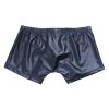 Men's Sexy PU Leather Boxer Briefs with Open-Crotch Design view 3