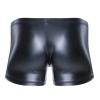 Men's Sexy PU Leather Boxer Briefs with Open-Crotch Design view 4