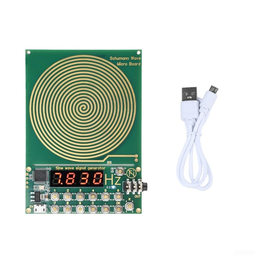 Adjustable-Frequency Schumann Wave Generator, 7.83 Hz, Sine-Wave Output, Gold