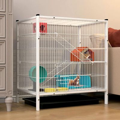 Indoor Dog Crate and Rabbit Cage, Sturdy Open Metal Small-Animal Habitat for Ferrets, Chinchillas, Cats, and Dogs