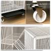 Indoor Dog Crate and Rabbit Cage, Sturdy Open Metal Small-Animal Habitat for Ferrets, Chinchillas, Cats, and Dogs view 4