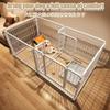 Dog Crate, Portable Sturdy Puppy Playpen, Foldable Indoor/Outdoor Pet Pen, Removable Fence for Small Dogs and Puppies (Gold, 120 x 60 x 60 cm) view 3