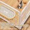 Dog Crate, Portable Sturdy Puppy Playpen, Foldable Indoor/Outdoor Pet Pen, Removable Fence for Small Dogs and Puppies (Gold, 120 x 60 x 60 cm) view 4
