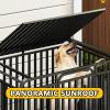 Large Escape-Proof Dog Crate with Locking Wheels, Galvanized Steel Frame, Skylight and Removable Tray (White, 95 x 65 x 85 cm) view 4