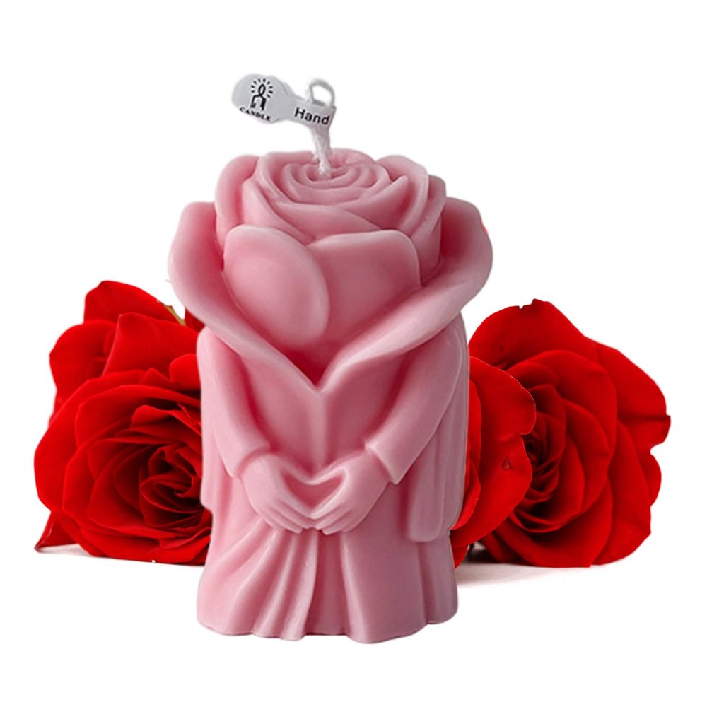 Rose-Scented Valentine's Day Candle for Her