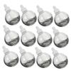 TOGEVAL 12 x 30 ml Empty Glass Dropper Bottles with Pipettes, Clear Spherical Refillable Containers for Essential Oils and Serums, Leakproof with White Center Ring view 1