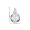 TOGEVAL 12 x 30 ml Empty Glass Dropper Bottles with Pipettes, Clear Spherical Refillable Containers for Essential Oils and Serums, Leakproof with White Center Ring view 2