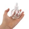 TOGEVAL 12 x 30 ml Empty Glass Dropper Bottles with Pipettes, Clear Spherical Refillable Containers for Essential Oils and Serums, Leakproof with White Center Ring view 4