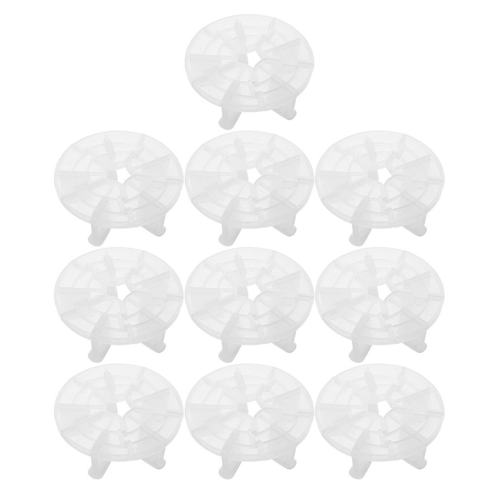 GANAZONO 10-Piece Plastic Nail Art Practice Holder Set with Lotus Bases