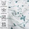 LONGCAO Willow Leaf Voile Curtain, 250 x 270 cm, Sheer Polyester, Blue view 3