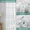 LONGCAO Willow Leaf Voile Curtain, 250 x 270 cm, Sheer Polyester, Blue view 4