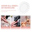 STOBAZA 20-Piece Oval Nail Art Display Wheel, Clear Plastic Nail Sample Display for Manicure Salons, DIY and Nail Studio Training view 3
