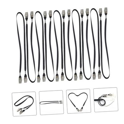 LOORGVEL 10-Pack Mask Lanyards with Two Clips, Outdoor Neck Straps with Metal Clips