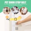 DECHOUS Adjustable Fabric Pet Door for Dogs and Cats, Yellow view 3