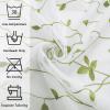 LONGCAO Willow Leaf Voile Curtain, 185 x 100 cm, Transparent Polyester, Green view 3