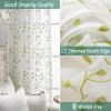 LONGCAO Willow Leaf Voile Curtain, 185 x 100 cm, Transparent Polyester, Green view 4