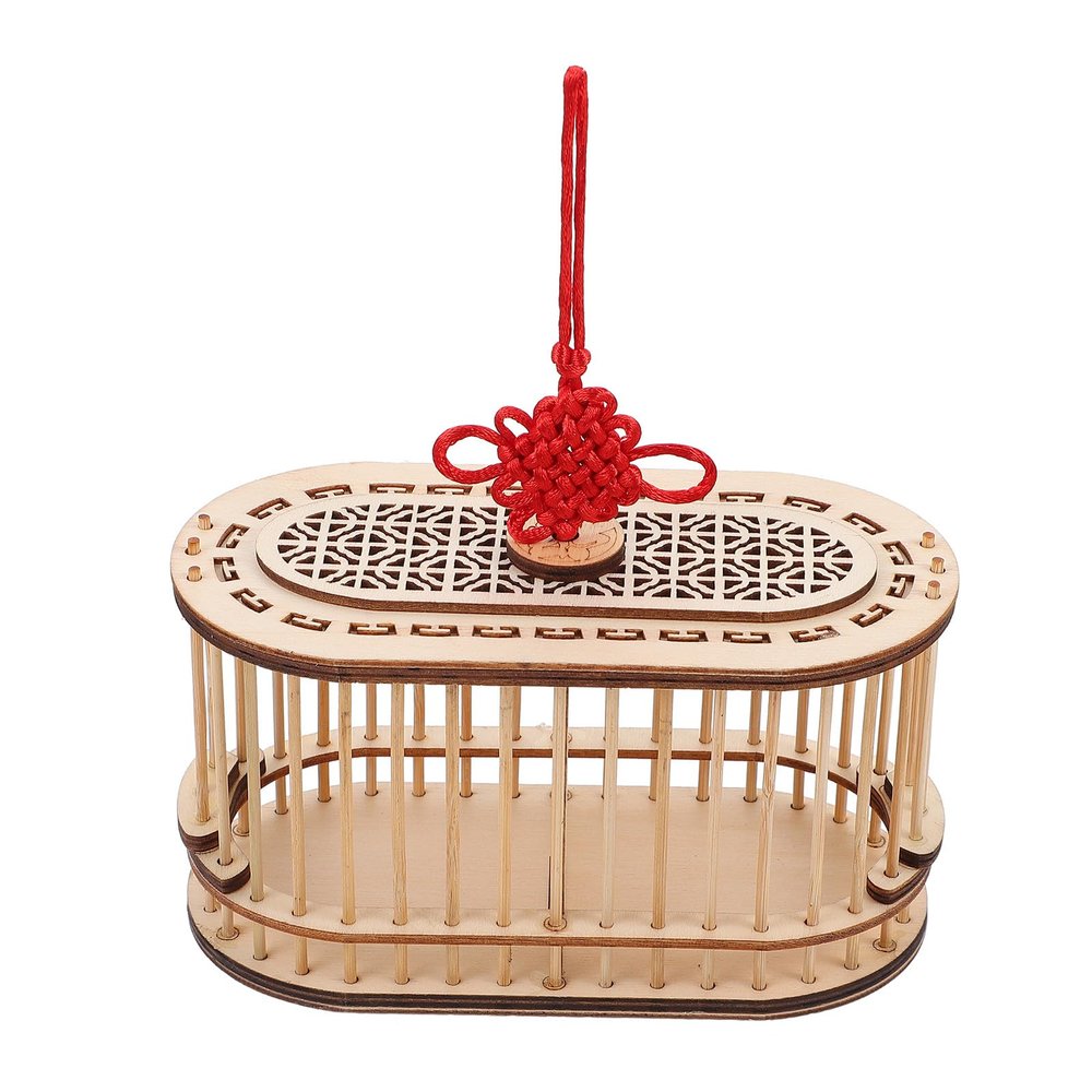 YARNOW Portable Wooden Grasshopper Cage