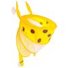 Animal-Shaped Hanging Bath Toy Storage Bag, Foldable, Yellow view 1