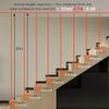 Adjustable Metal Stair Railing for Level and Sloped Stairs, Fall-Protection Safety Post view 2