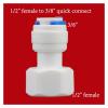 HF Mont Water Cleaner Accessories 1/4" 3/8" OD Hose to 1/4" 3/8" 1/2" Aquarium Quick Connect RO Water Plastic Pipe Coupling (K1068N) view 2