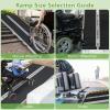 Foldable Portable Aluminum Wheelchair Ramp with Non-Slip Threshold, 272 kg Capacity view 3