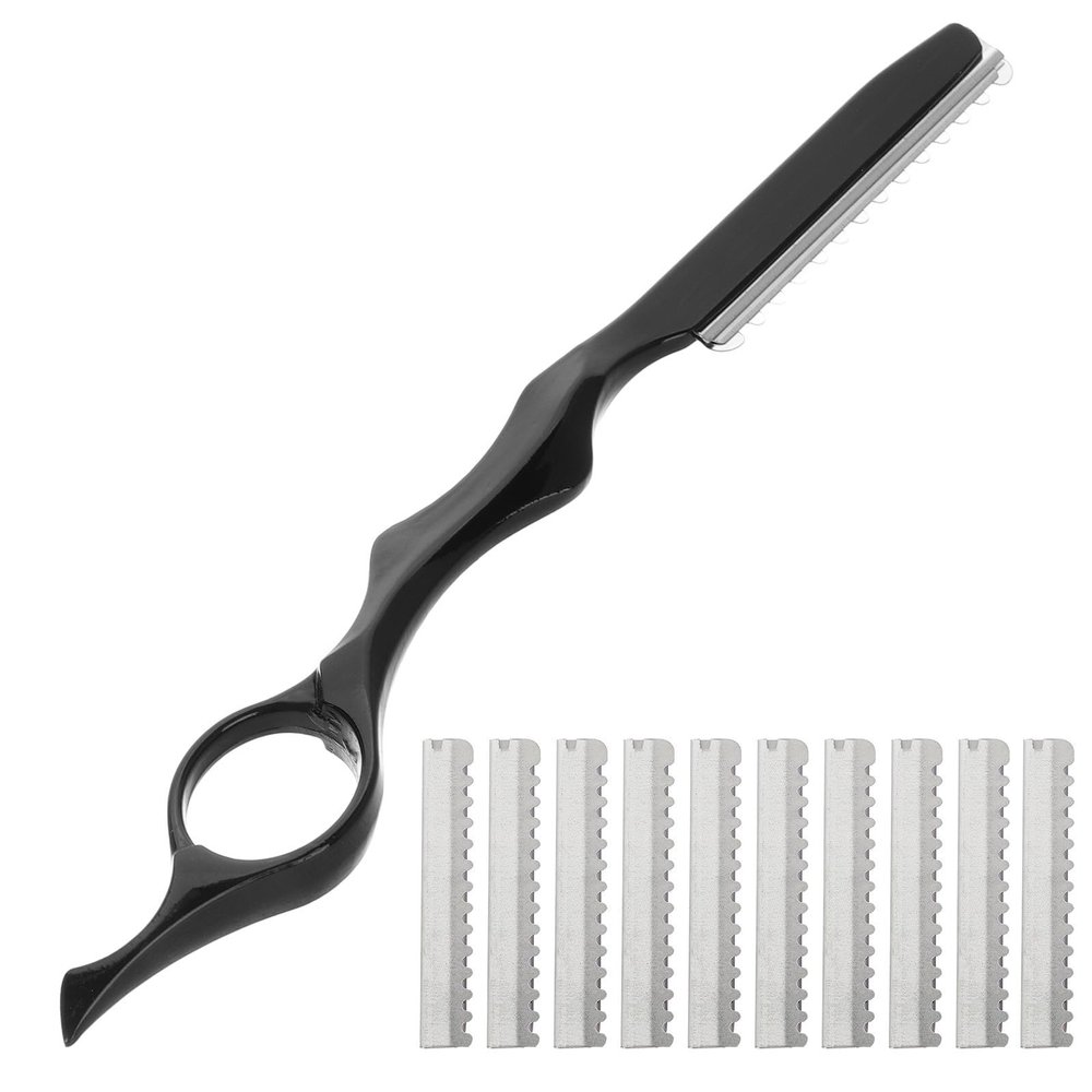 CIMAXIC Professional 11-Piece Hair Thinning Set with Steel Tools and Black Handle for Salon and Home Styling