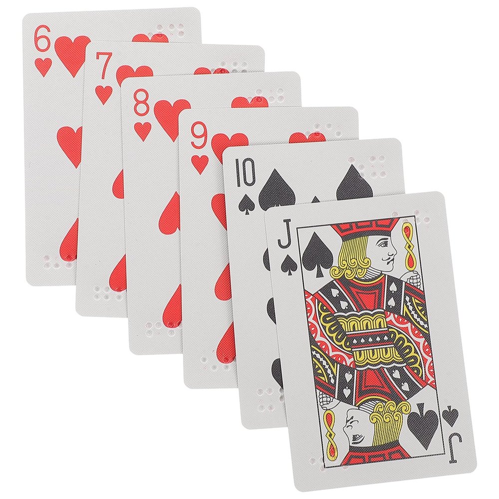 Plastic Braille Playing Cards for Blind Adults