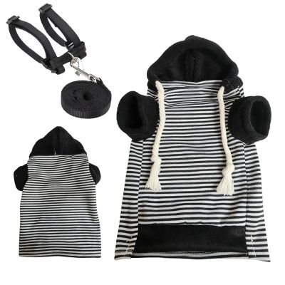 Ferret Clothing with Harness, Warm Hamster Sweatshirt