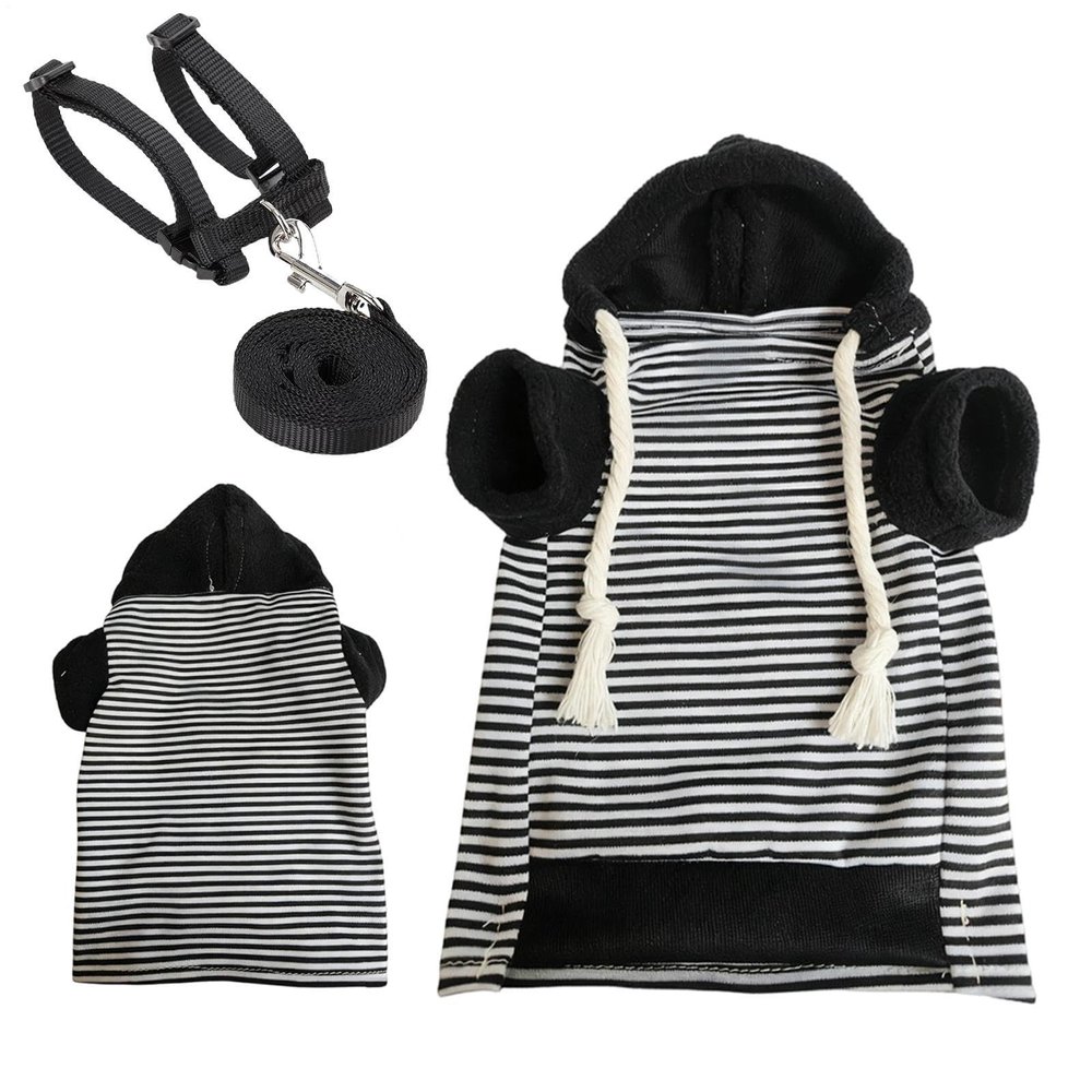Ferret Clothing with Harness, Warm Hamster Sweatshirt