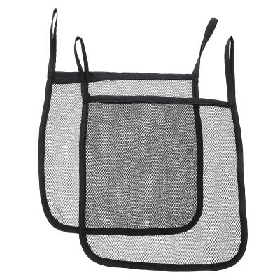 2-Piece Black Polyester Stroller Hanging Bag Organizer