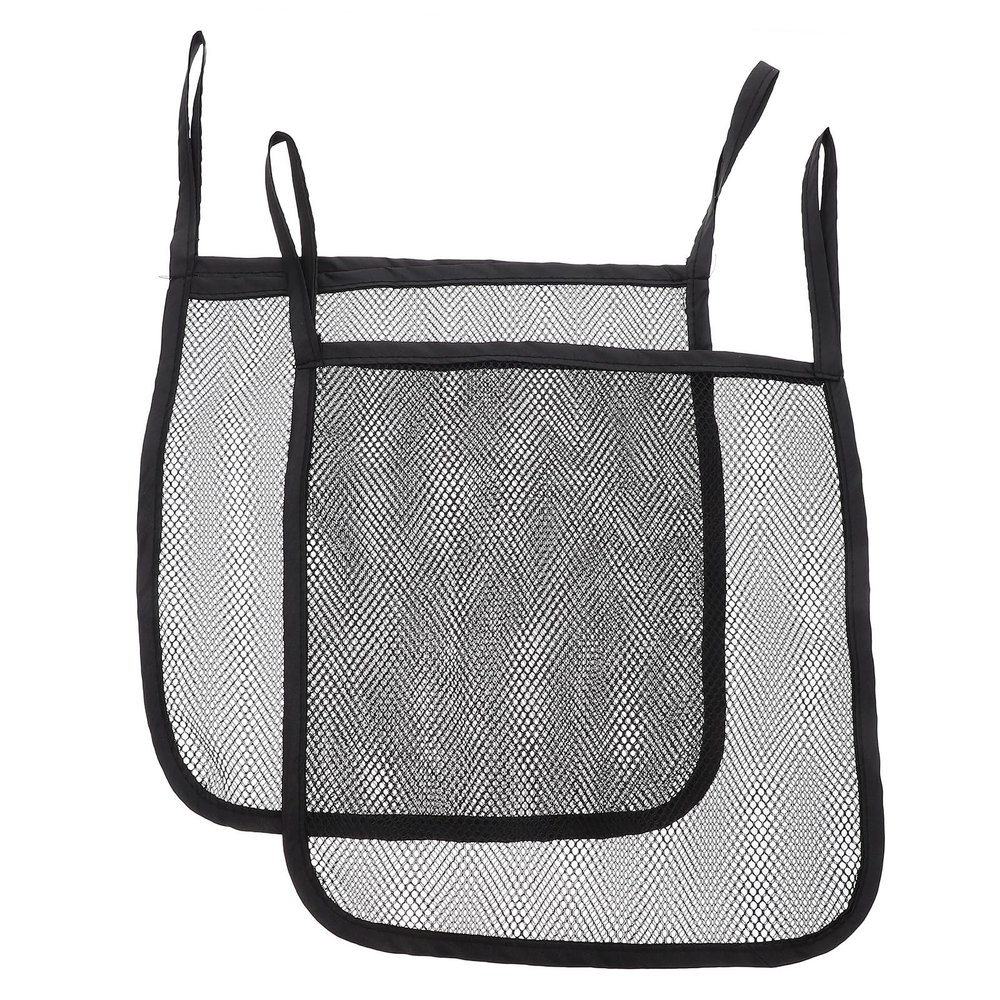 2-Piece Black Polyester Stroller Hanging Bag Organizer