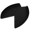 Replacement Side Wind Guards, Black, 1 Pair, ABS, for Wheelchairs view 1