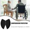 Replacement Side Wind Guards, Black, 1 Pair, ABS, for Wheelchairs view 3