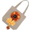 EXAOMBLE Foldable Cat Carrier with Breathable Canvas, Lion Head, 157 x 138 Inches view 1
