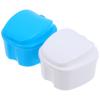 BCOATH 2-Pack Plastic Denture Storage Boxes with Integrated Hanging Sieve and Flip Closure view 1