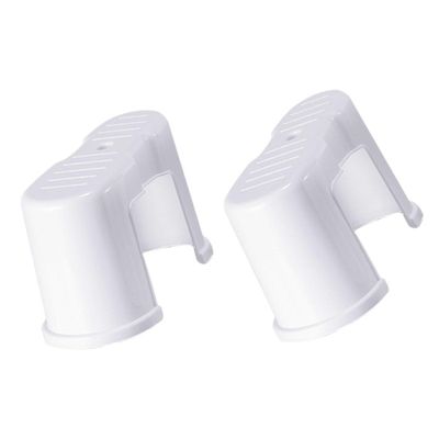 2 White Plastic Toilet Stools for Children