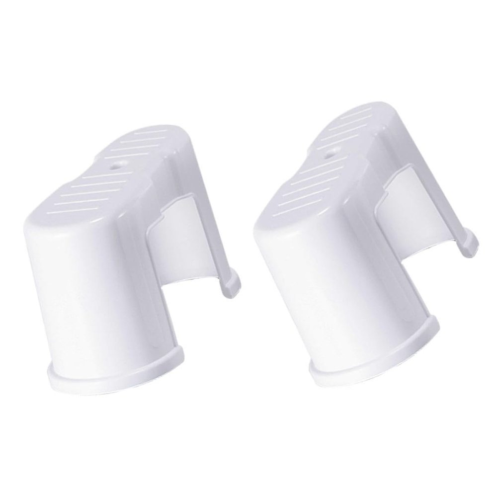 2 White Plastic Toilet Stools for Children