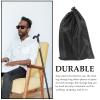 Durable Drawstring Storage Bag for Walking Cane, Nylon, Black view 3