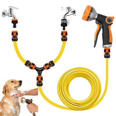 Dog Shower Hose Kit, 3 m Hose with 8 Spray Modes