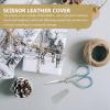 Leather Sheaths for Scissors and Thinning Shears, Silver view 3