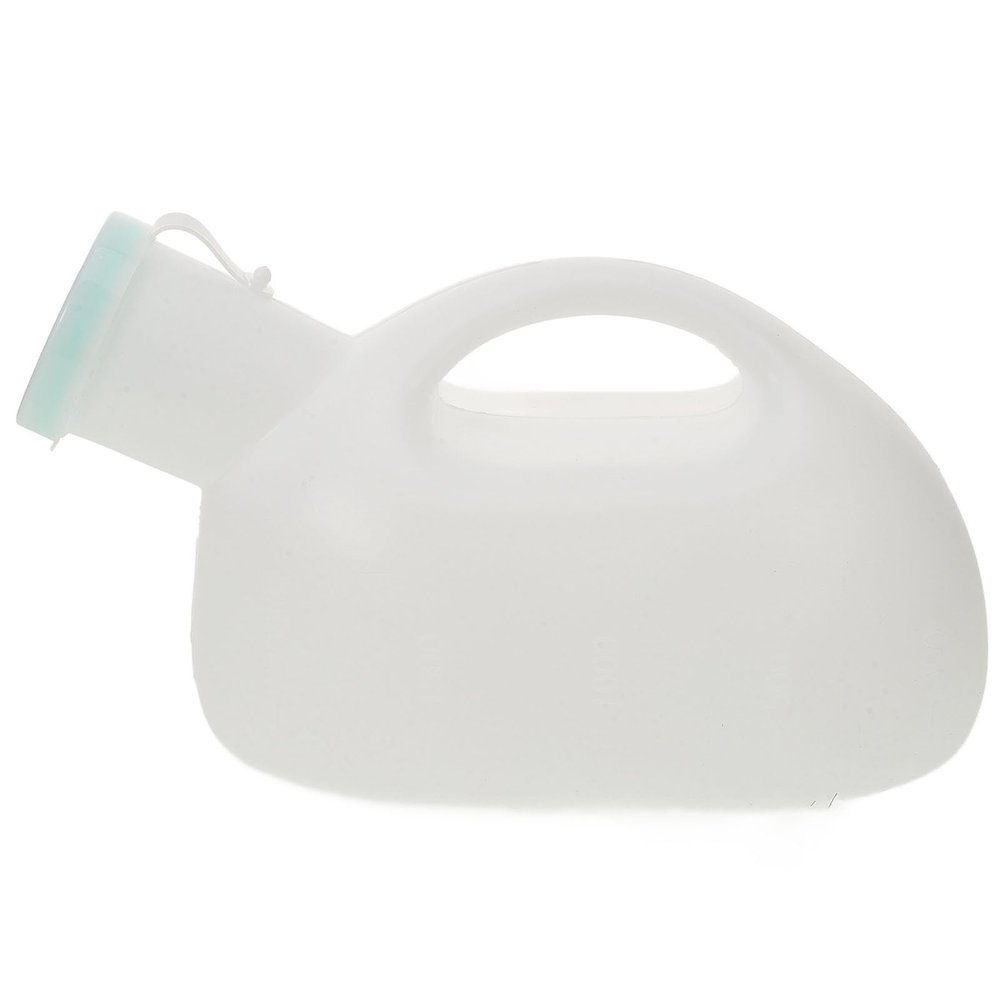 TOVINANNA Large Male Urinal with Practical Lid, Lightweight Plastic, 2,000 mL Capacity for Home and Hospital Use