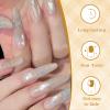 Zosutetoxo French Tip Nail Stickers, Self-Adhesive Gold and Silver Nail Art Decals view 3