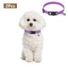 Decorative Pet Collar with Bell, Size M, Orchid, Adjustable, 26 to 43 cm, 2 Pieces view 2