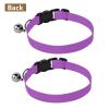 Decorative Pet Collar with Bell, Size M, Orchid, Adjustable, 26 to 43 cm, 2 Pieces view 3